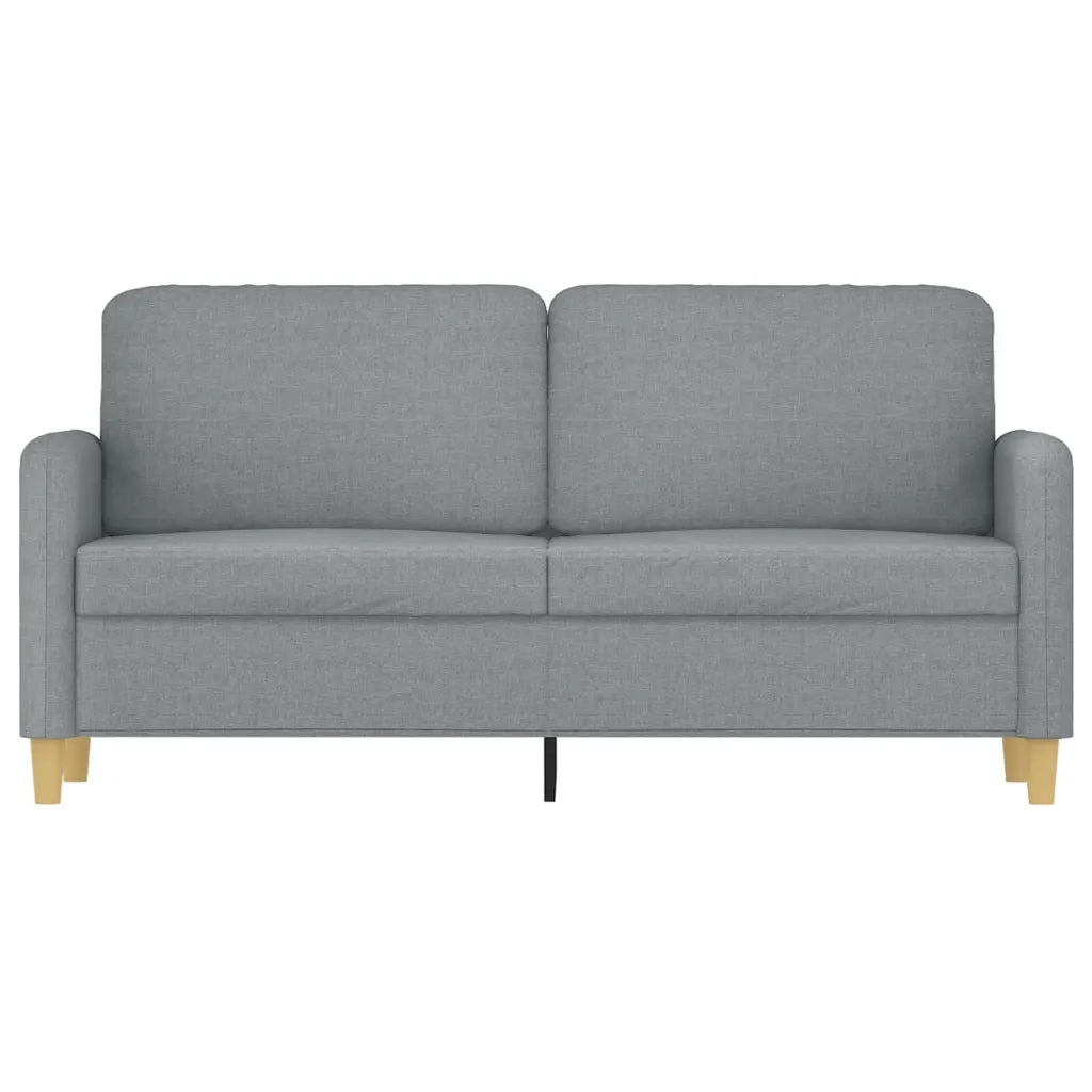 Divano a 2 Posti Grigio Chiaro 140 cm in Tessuto