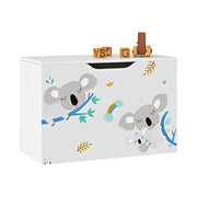 Cassapanca per bambini 40 x 60 x 30 cm bianco / grigio / blu 03_0006811