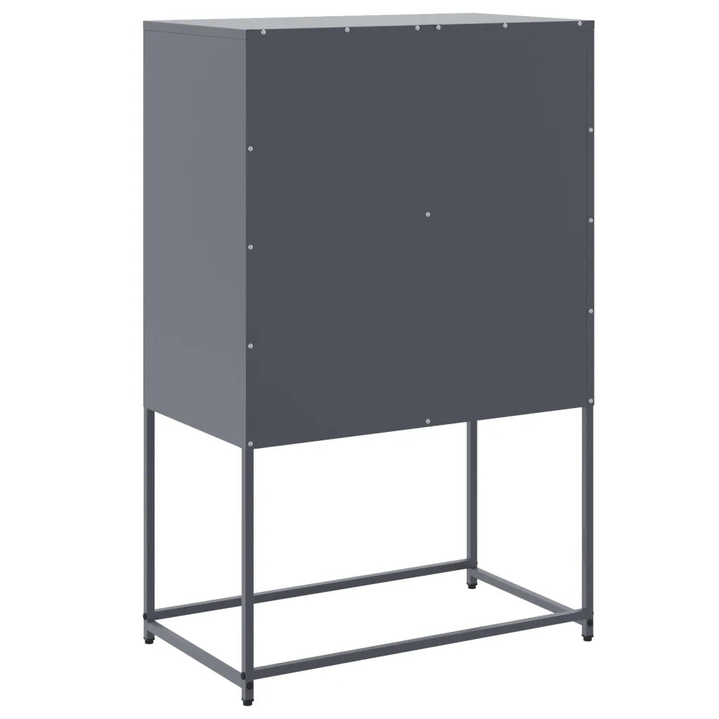 Credenza | Madia | Buffet da pranzo | Armadio da pranzo Antracite 68,5x38,5x107 cm in Acciaio