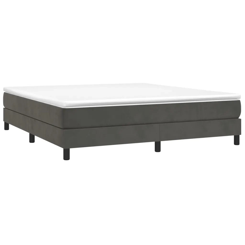 Struttura Letto a Rete a Molle Grigio Scuro 180x200 cm Velluto 3120785
