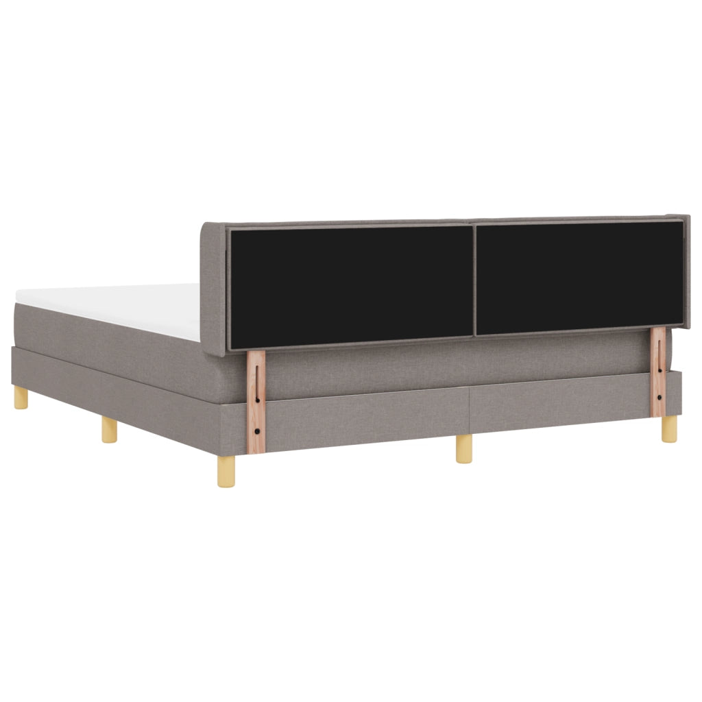 Letto a Molle con Materasso Tortora 180x200 cm