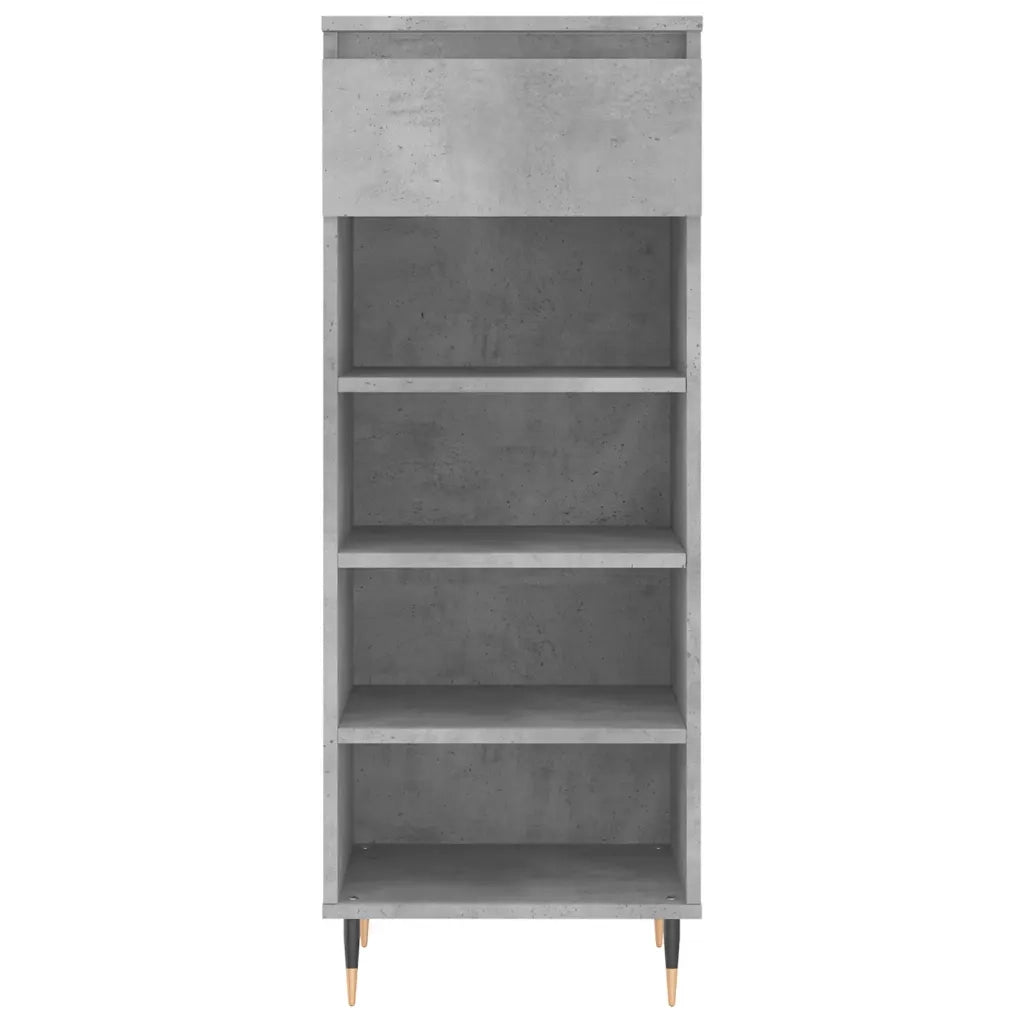 Scarpiera-Scaffale per scarpe Grigio Cemento 40x36x105 cm in Legno Multistrato 920937