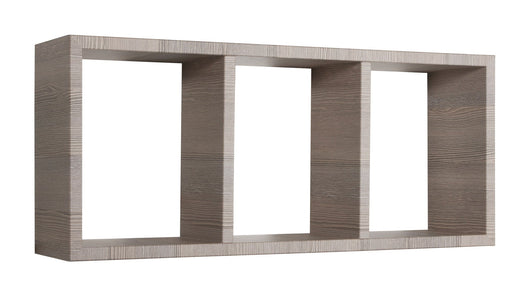 Mensola Rettangolare 3 Scomparti da Parete 70x30x15.5 cm in Fibra di Legno Tristano Rovere Moka