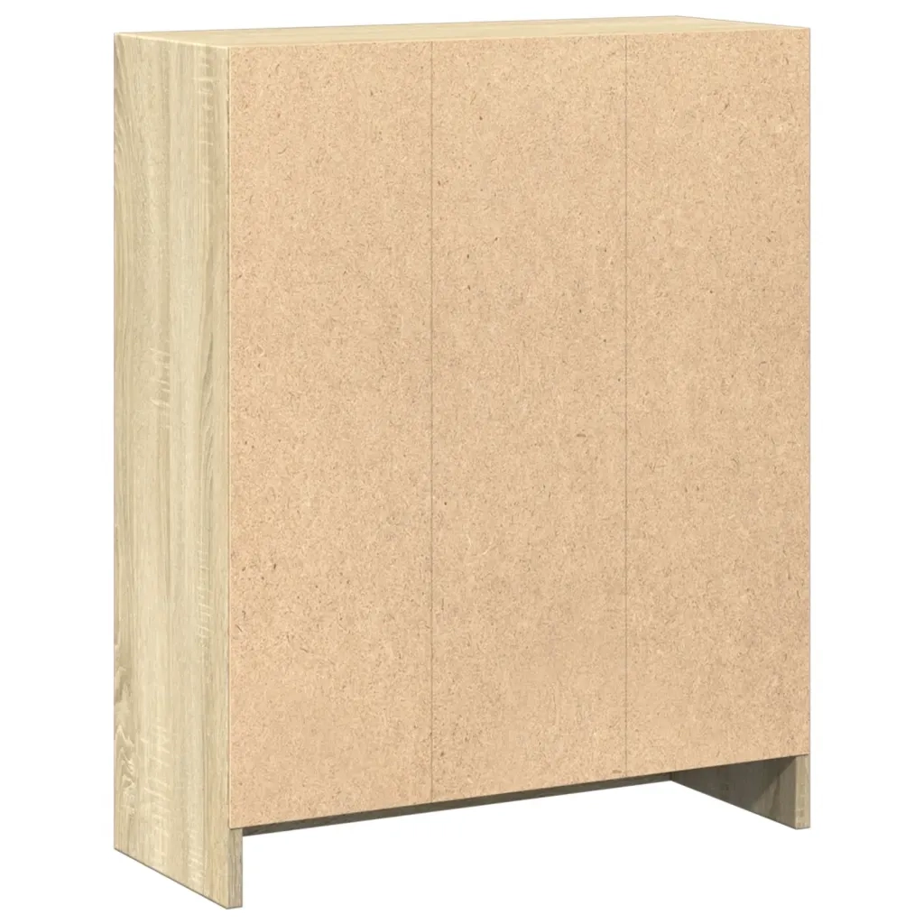 Libreria-Scaffale per Libri-Mobile di Stoccaggio Rovere Sonoma 60x24x76 cm in Legno Multistrato