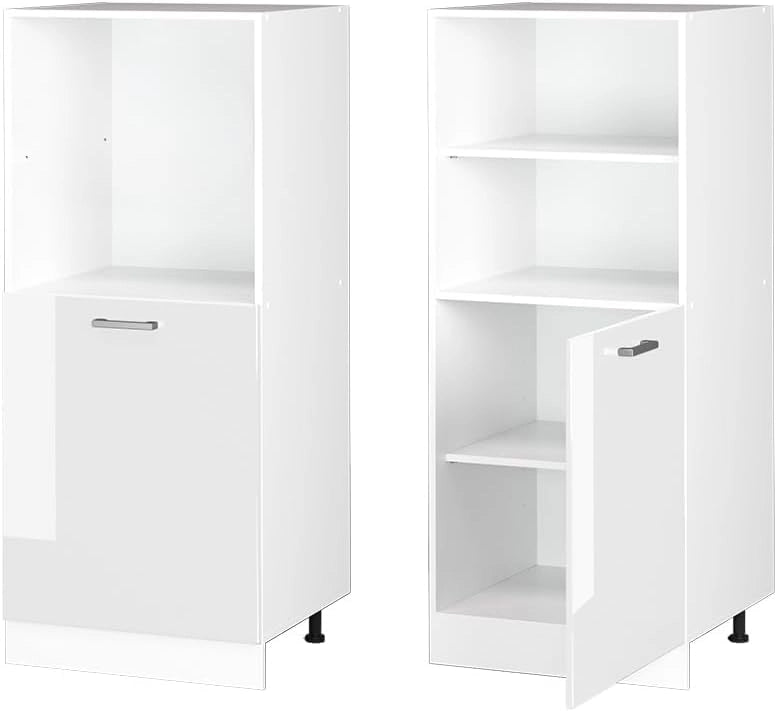 Mobile per forno da incasso R-Line, Bianco lucido, 60 cm, per la libera combinazione all'interno di sistemi cucina modulari