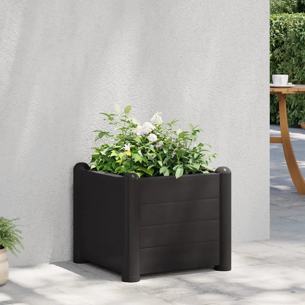 Letto Rialzato da Giardino in PP Antracite 43x43x35 cm