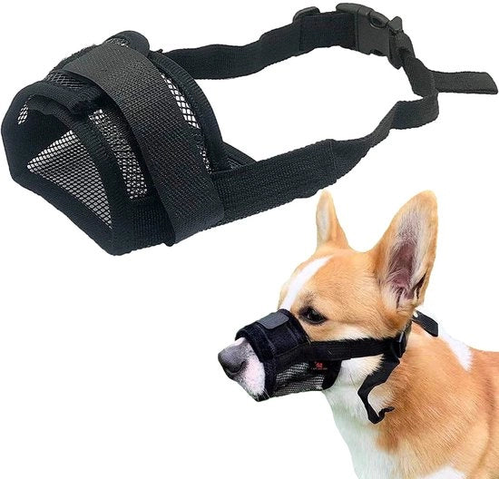 Custodia per Bocca Cani - Mesh Nylon - Adattabile - Prevenzione Morsi/Abbaio - Materiale Respirante