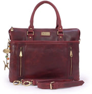 Borsa da lavoro per donna con tasca per laptop 16 pollici, grande borsa per attrezzatura e tasca per documenti per A4, rosso