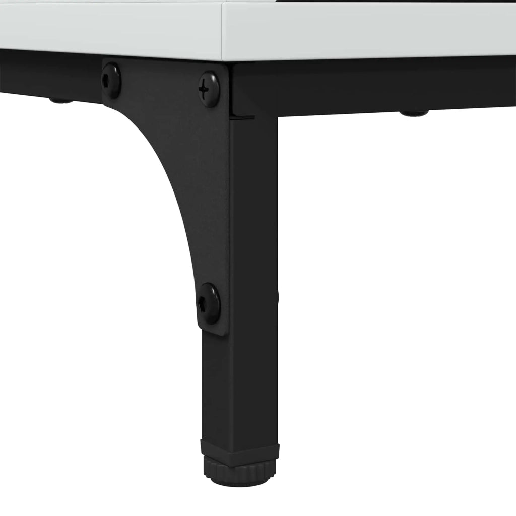 Comodino Bianco lucido 63.5 x 36 x 61 cm Legno multistrato 883468