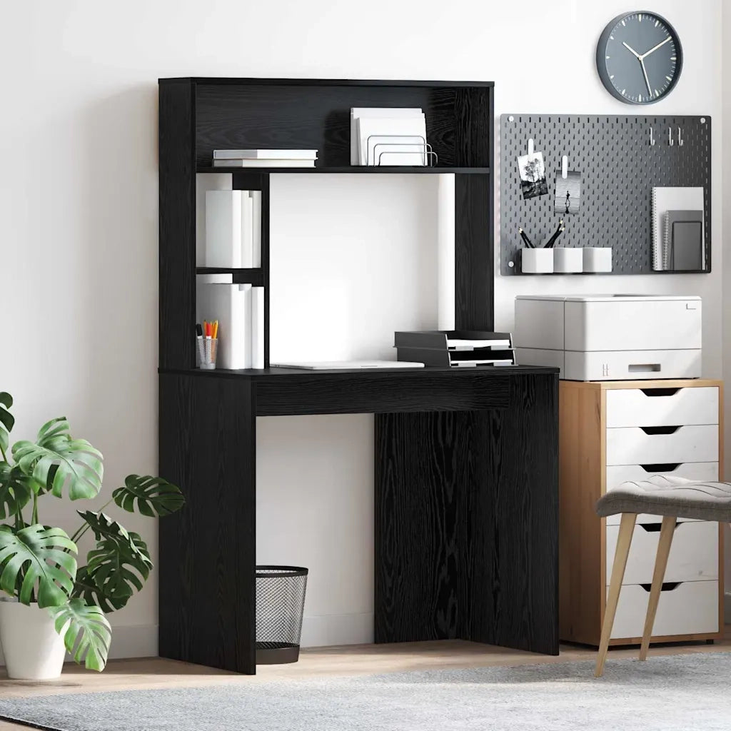 Scrivania Rovere Nero 91 x 50 x 149 cm Legno multistrato 869259