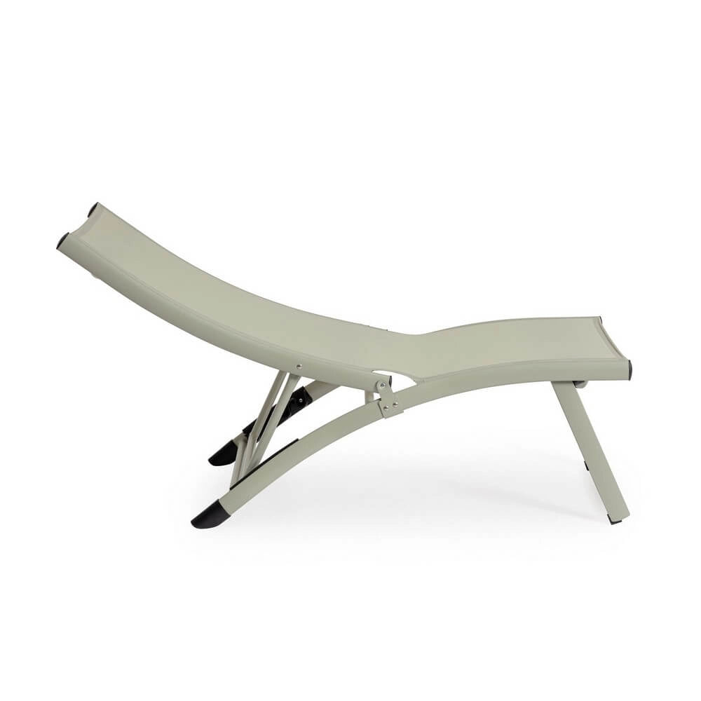 Set di 2 Poltrone Lounge Reclinabili da Esterno in Alluminio e Textilene - TAY