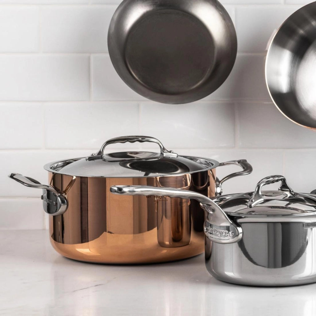 De Buyer 6242.28 Prima Matera Pentola 8 L in Rame con Rivestimento in Acciaio Inox colore Rame