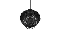 Lampada a Sospensione da Interno Attacco E27 in Tessuto Nero