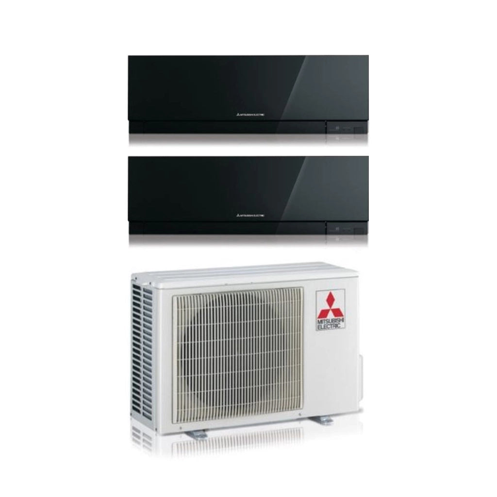 Condizionatore Dual Split Mitsubishi Electric Kirigamine Zen Black 9+9 con MXZ-2F53VF R-32 Wi-Fi Integrato Nero