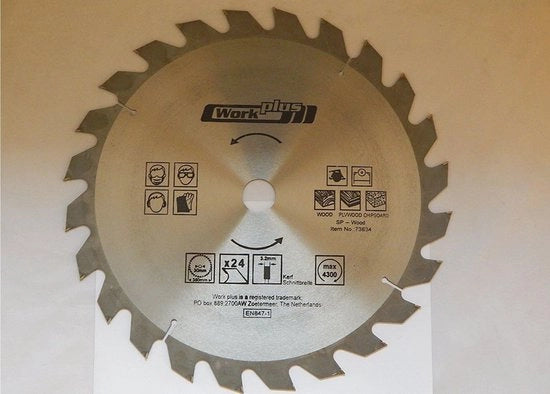 Lama circolare per legno e plastica - 24 denti - Ø 350 mm x 30 mm