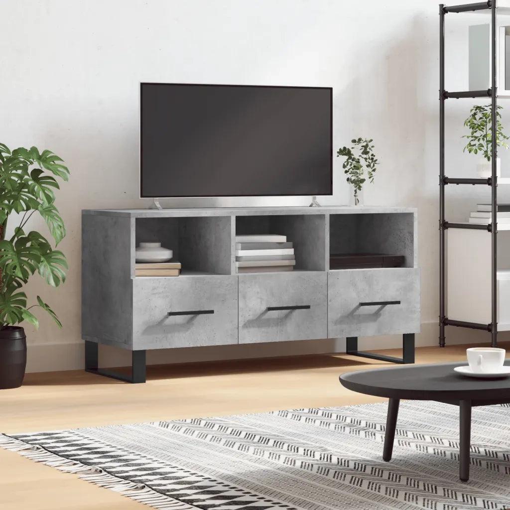 Mobile TV | Armadietto TV | Mobile Porta TV Grigio Cemento 102x36x50 cm Legno Multistrato