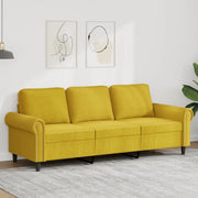 Divano a 3 Posti Giallo 180 cm in Velluto 359545