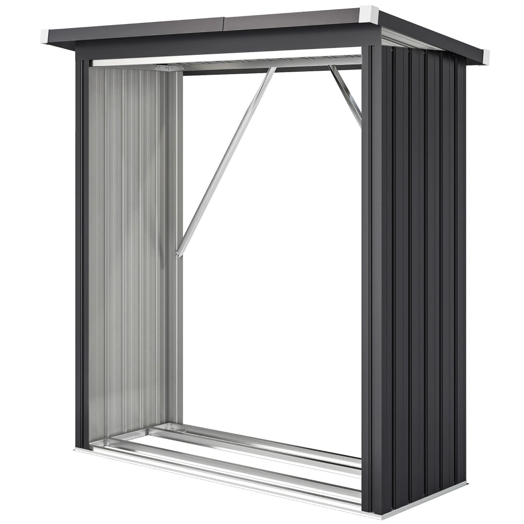 Capanno da Esterno in Acciaio ¨C Zephmum ¨C Grigio Scuro 150x66.5x150 cm