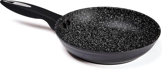 Padella ultima 20cm - Alluminio smaltato Nero Rockpearl Plus - Tecnologia antiaderente - Induzione e lavastoviglie compatibile - Garanzia 10 anni
