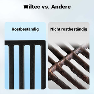 Griglia in ghisa per camino 26 x 44,5 cm, griglia in ghisa per barbecue a carbone e a gas, piastra in ghisa per carne, pesce, verdure