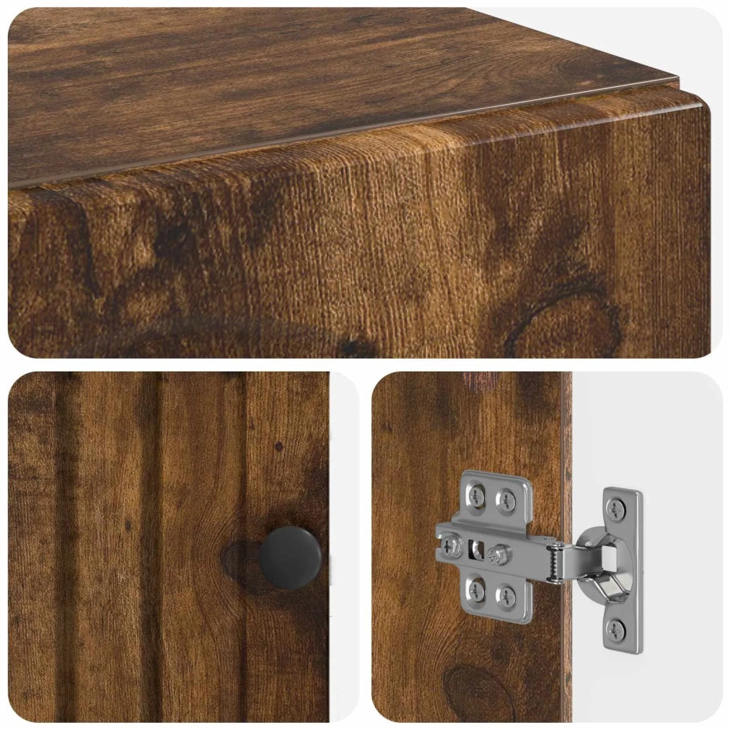 Armadio da bagno a muro ALKMAAR Rovere Fumo 30 x 31 x 59 cm 896150