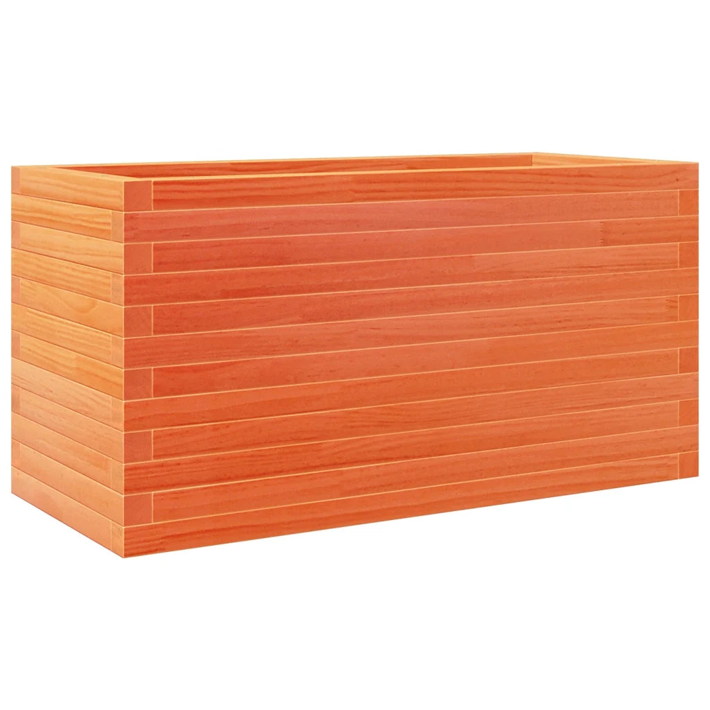 Fioriera Giardino-Vaso da Esterno-Contenitore per Piante Marrone Cera 90x40x45,5cm Legno Massello Pino