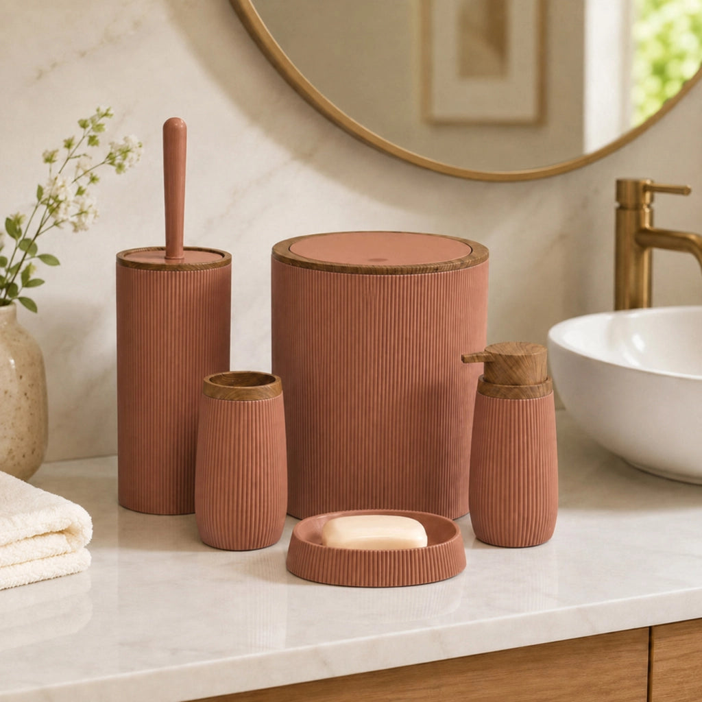 Porta spazzolino da denti terracotta Blob
