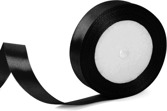 Lint nero 20mm per decorazione di Halloween, 22m, per decorazione di fiori e accessori per capelli