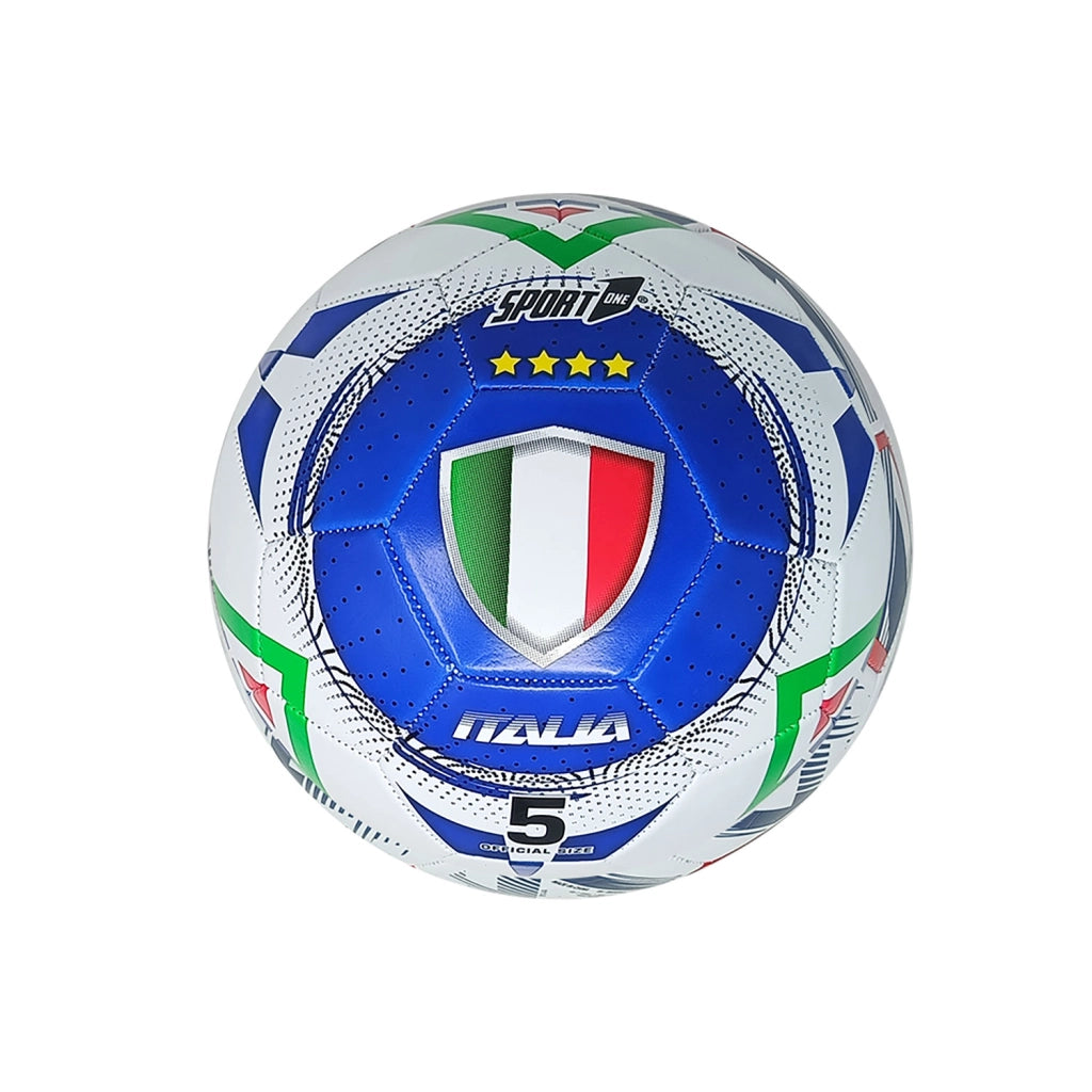 Pallone da Calcio Italia Misura 5 Cuoio Sintetico per Partite Allenamenti