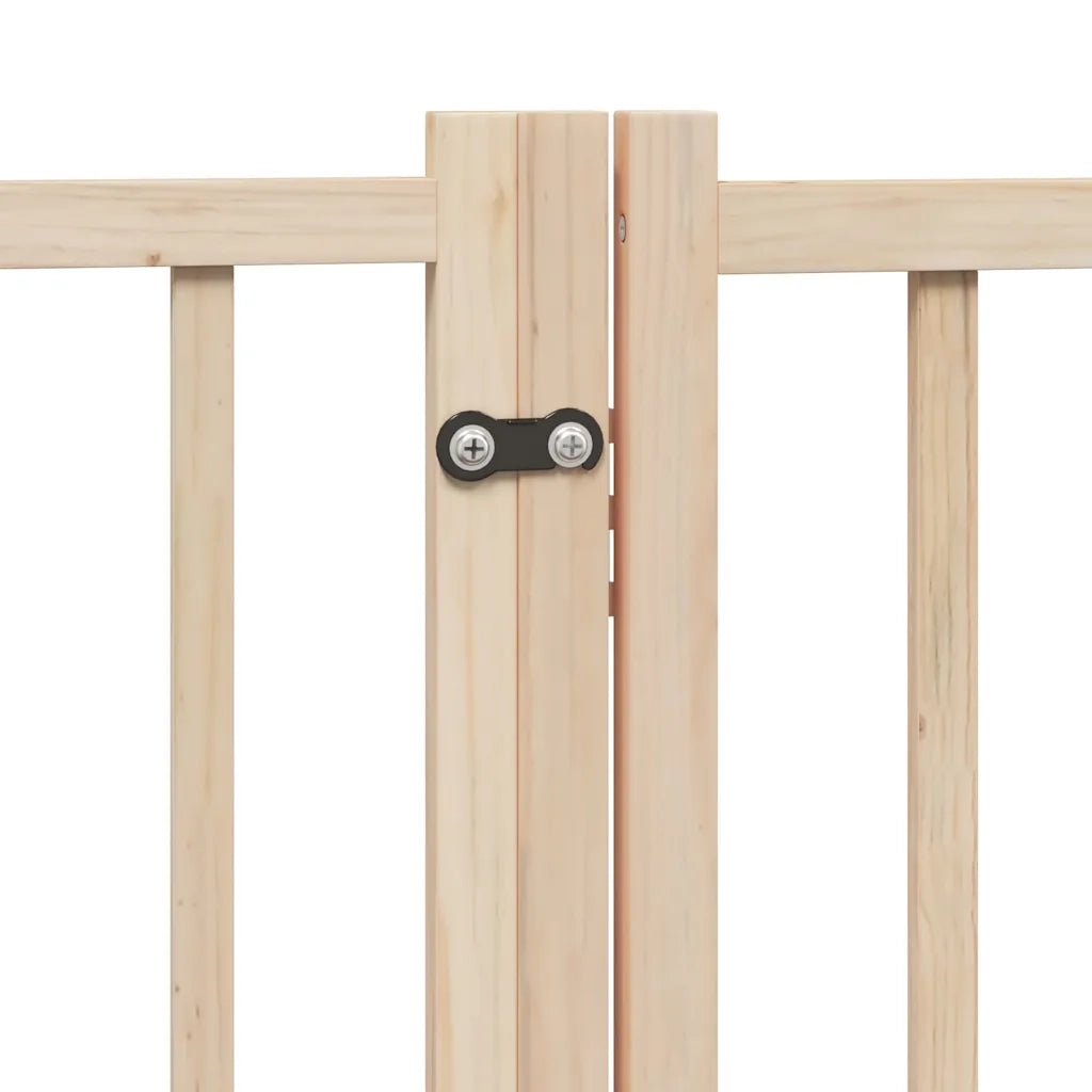Cancello per Cani Pieghevole 6 Pannelli 480 cm Legno di Pioppo CFW7724824