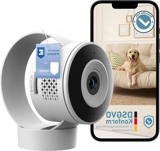 Custodia per animali domestici - Telecamera per animali domestici - Baby Monitor con Telecamera e App - Monitor per Bambini - Full HD