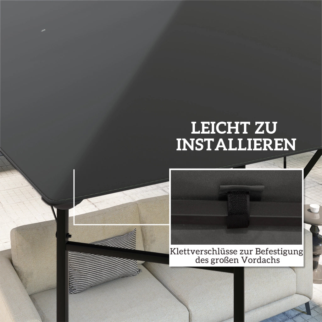 Copertura per gazebo 3x3 m ¨C Minimal ¨C Grigio, Oxford, UPF30+