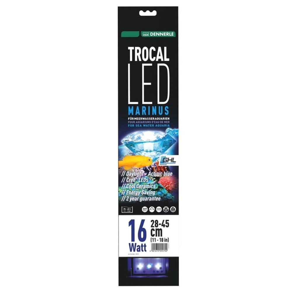 Dennerle Trocal Led Marinus - Plafoniera Led per Acqua Marina Wattaggio Riscaldatori e lampade terrario: 16W