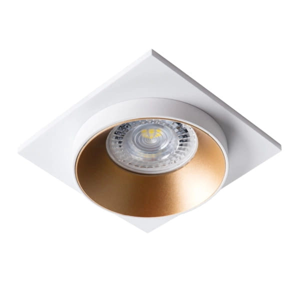 Kanlux SIMEN faretto incasso quadrato bianco oro GU10 35W
