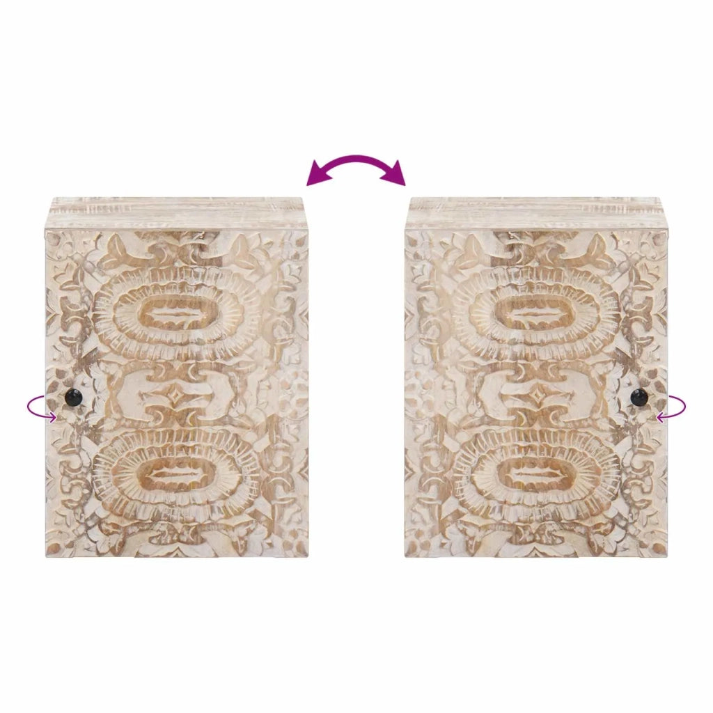 Mobile Appeso da Bagno con porta Bianco 38 x 33,5 x 48 cm