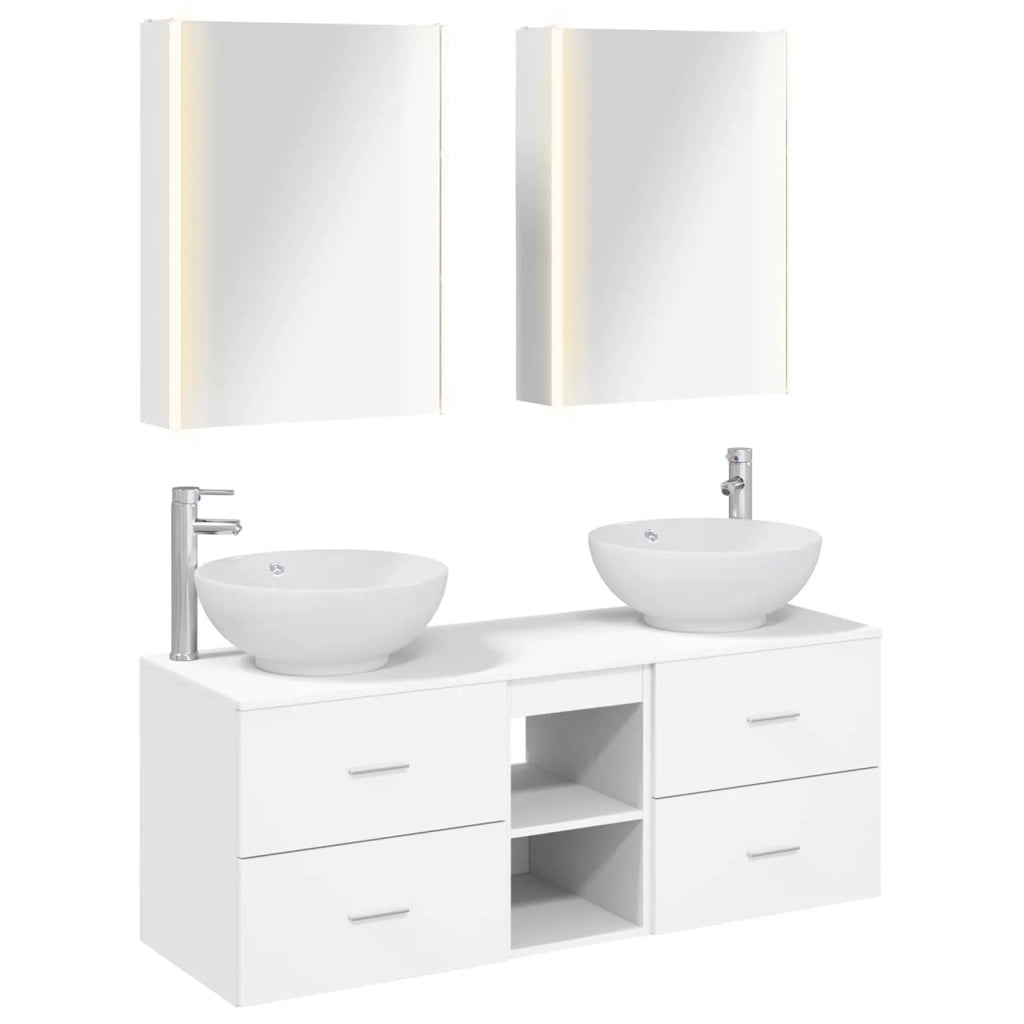 Set di mobili per il bagno 5 pcs Bianco 3406967
