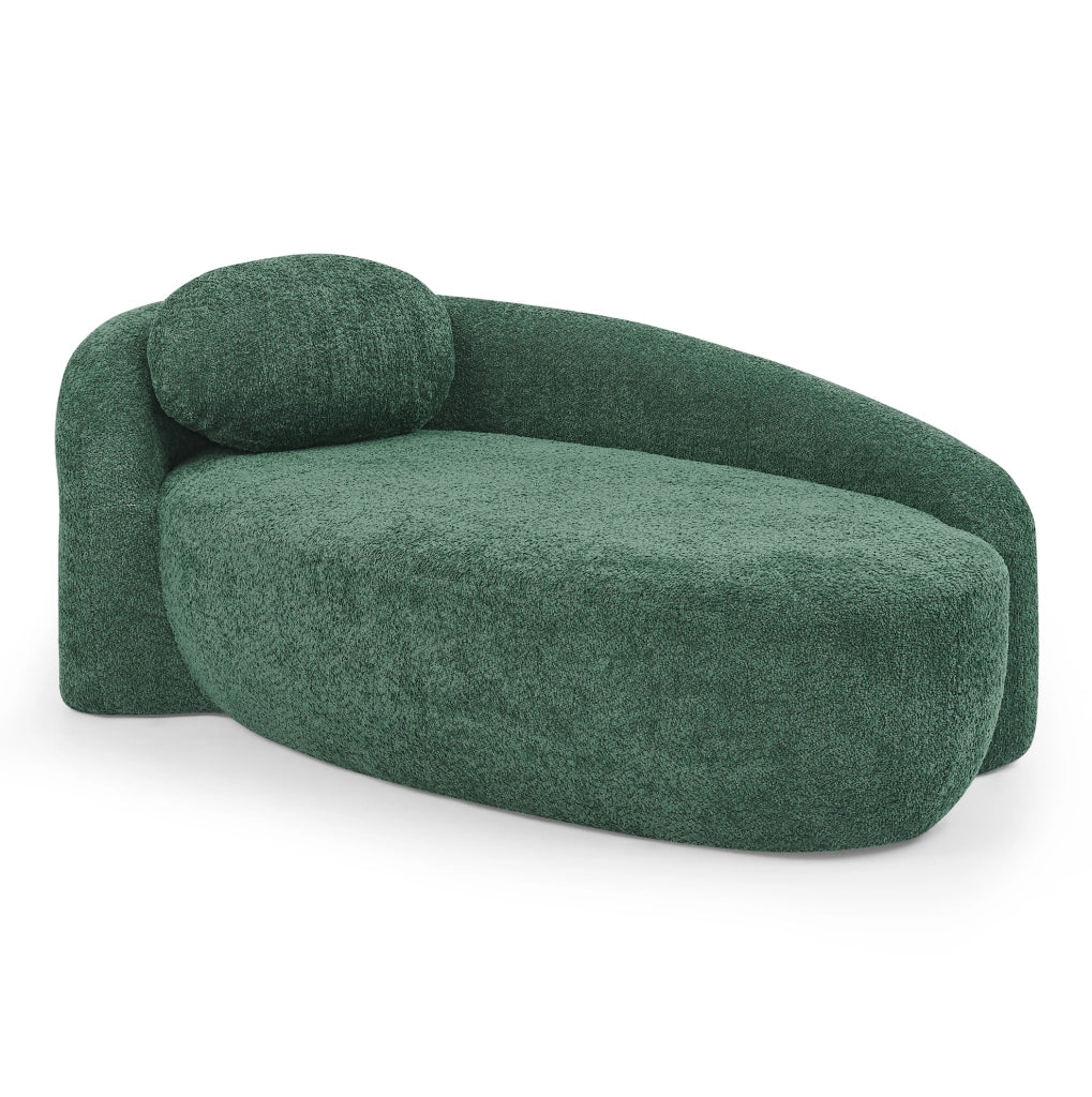 Divano in tessuto Teddy con schiuma ad alta elasticità; design arrotondato; verde
