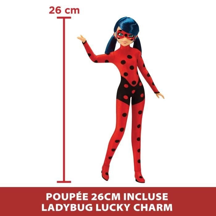 Scooter Miracollous Switch'n Go + Ladybug Lucky Charm Bandai 26 cm bambola articolata - P50668