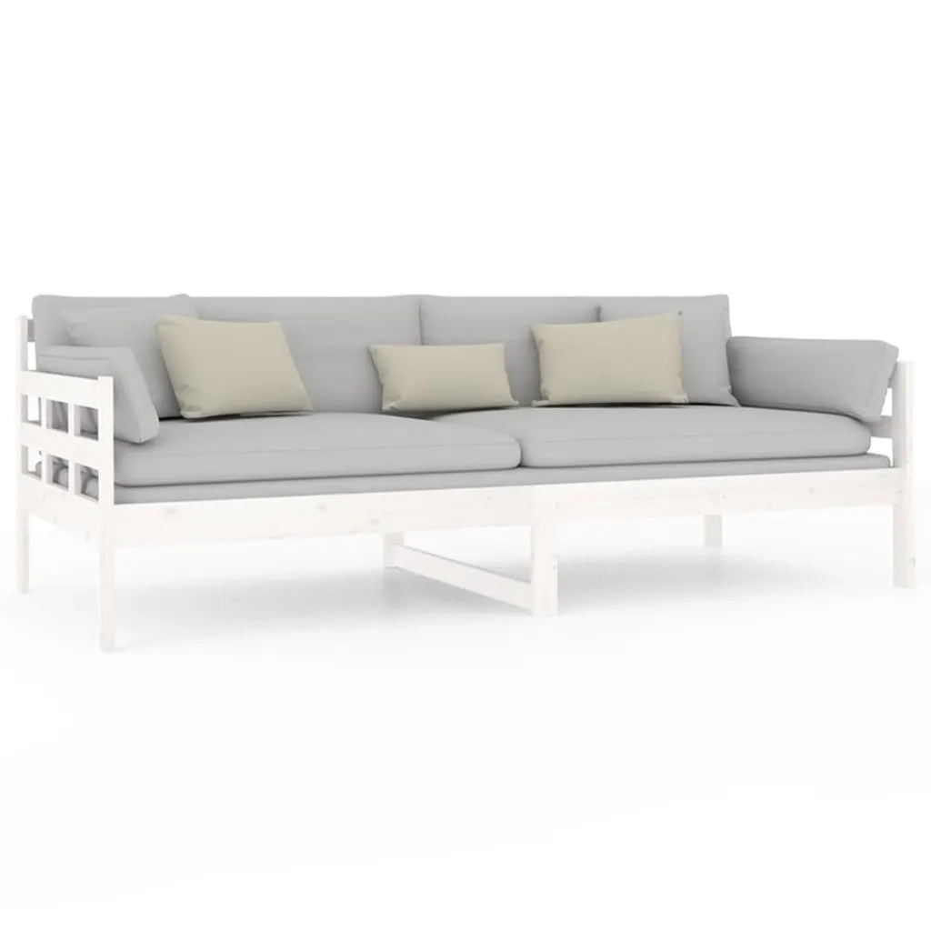 Dormeuse Bianca in Legno Massello di Pino 90x200 cm 820358