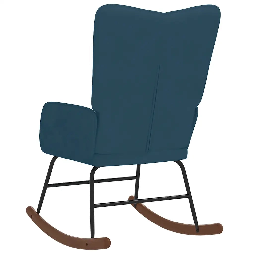 Sedia a Dondolo Blu in Velluto 327753