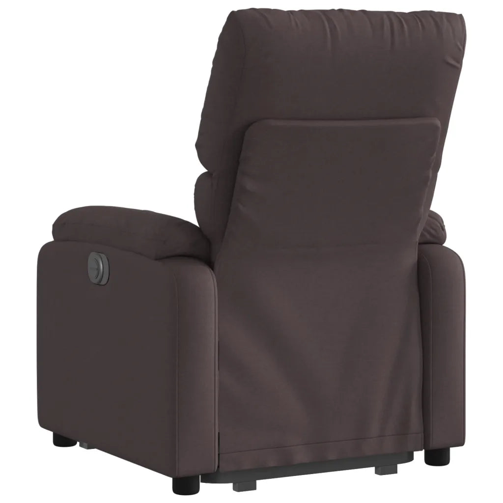Poltrona | Sedia Relax Alzapersona Reclinante Elettrica Marrone Scuro Tessuto