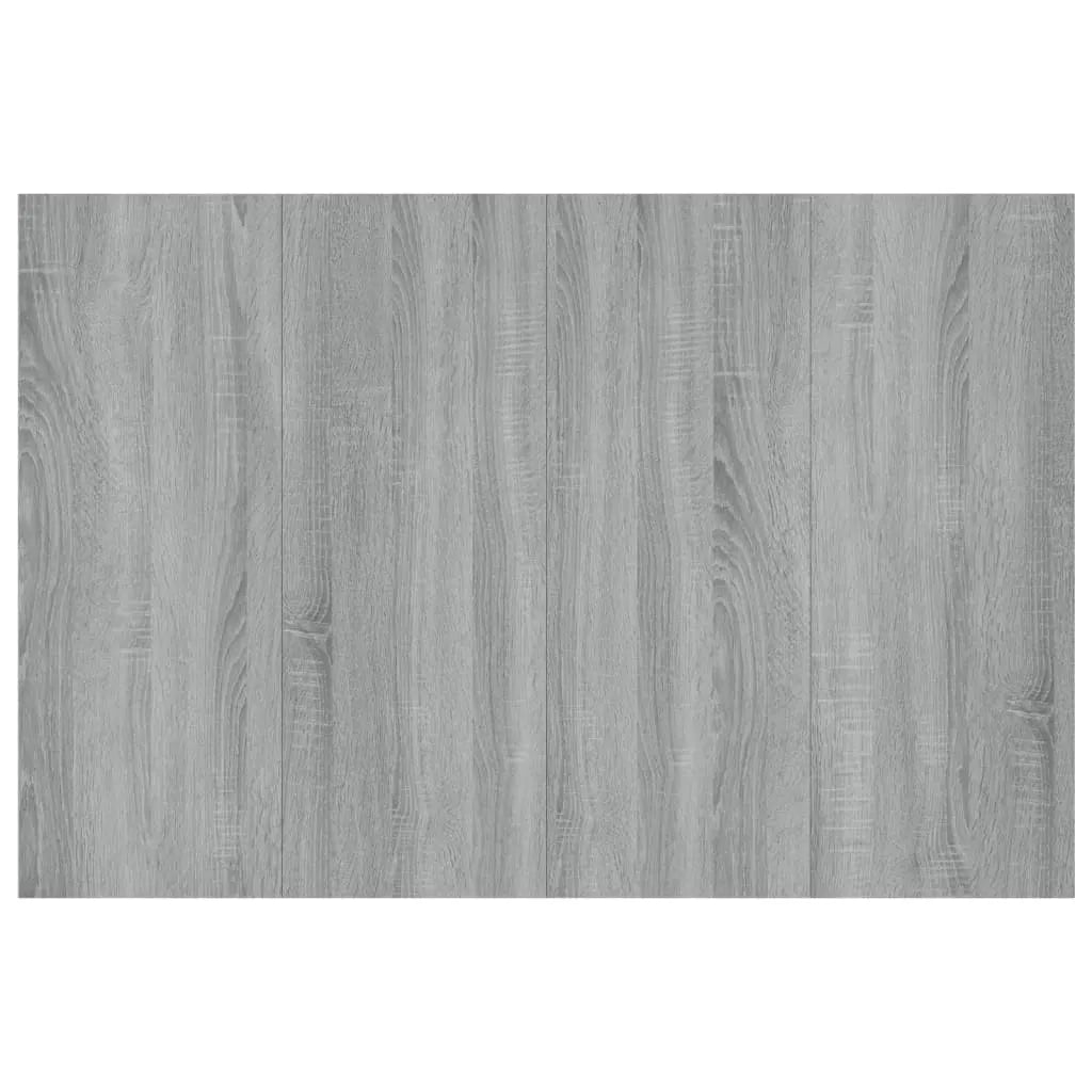 Testiera Letto con Comodini-Testiera con Contenitore in Legno Multistrato Grigio Sonoma 747961