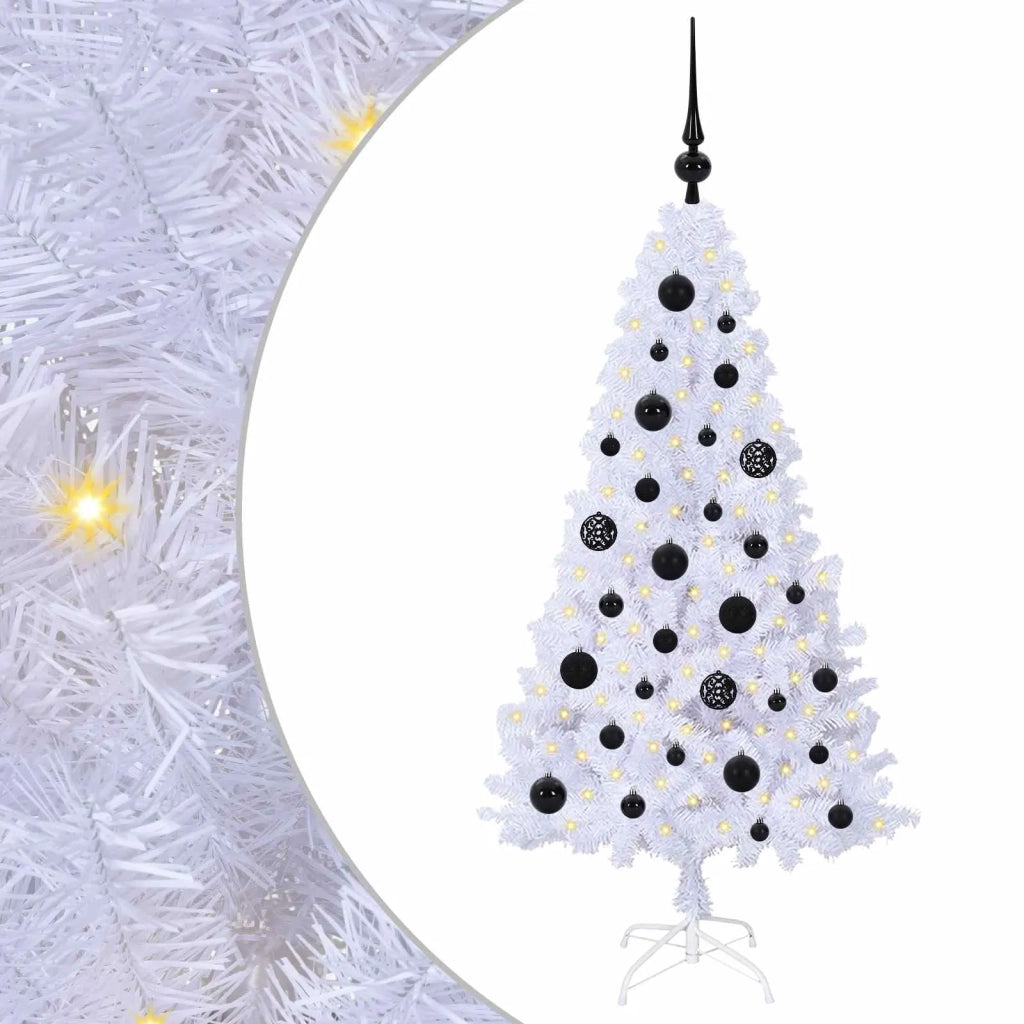 Albero di Natale artificiale Bianco 120 cm PVC e Acciaio 3426750