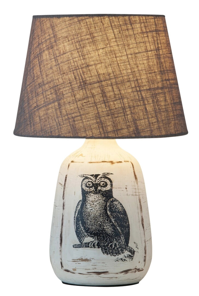 Lampada da tavolo gufo bianca E27 Dora 4373 Rabalux