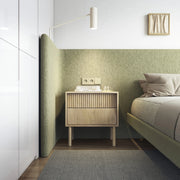 Gase, Comodino 2 Cassetti, 54x40x55h cm Marrone Rovere
