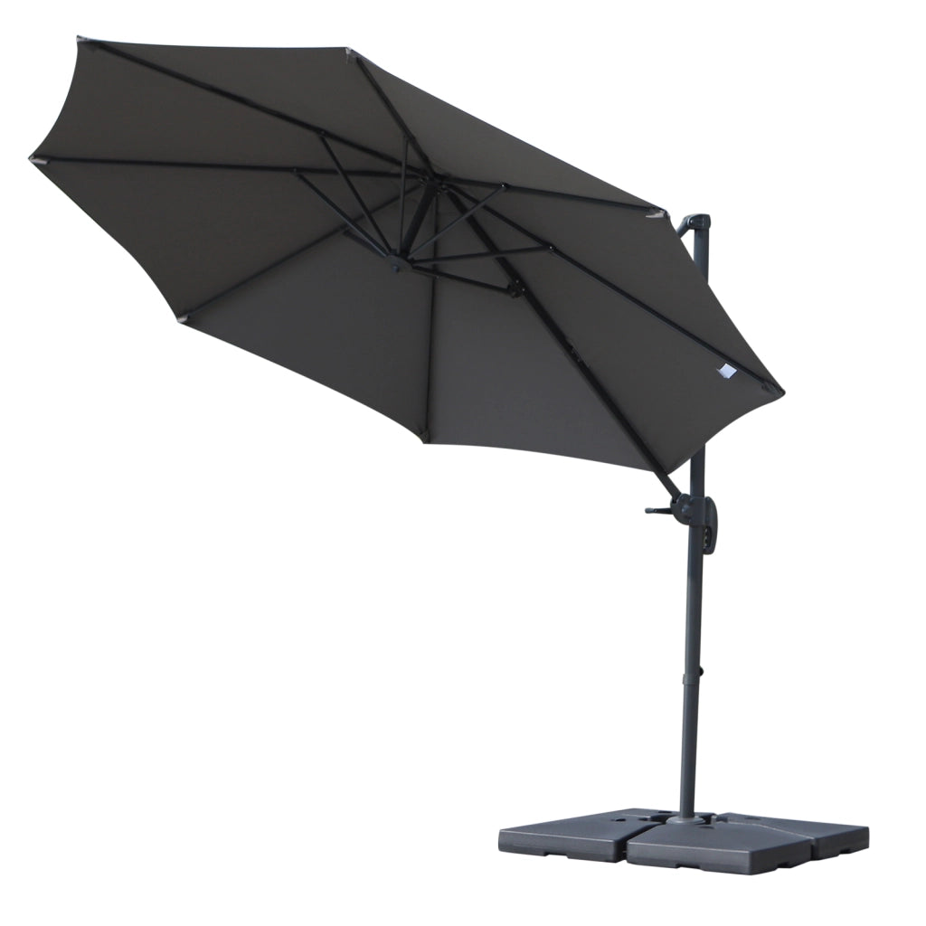 Set 4 Pesi da Giardino per Parasole ¨C zephmum ¨C Nero 51x51x12 cm