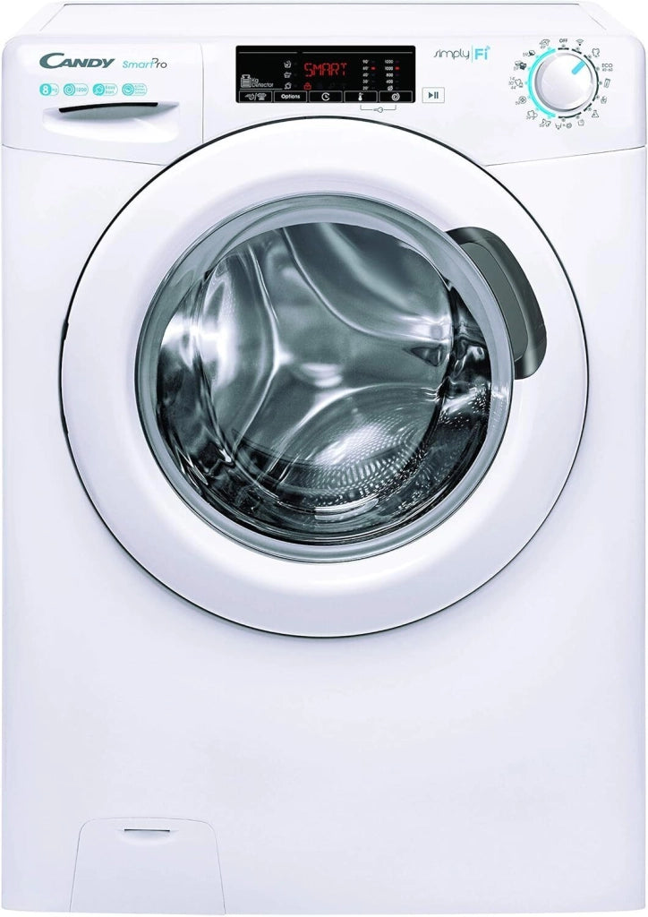 Candy CSO44 1285TE-2-S Smart Pro Lavatrice Slim Carica Frontale Classe energetica D Capacita' di carico 8 Kg Centrifuga 1200 giri Profondita' 47 cm Wi-Fi + Bluetooth