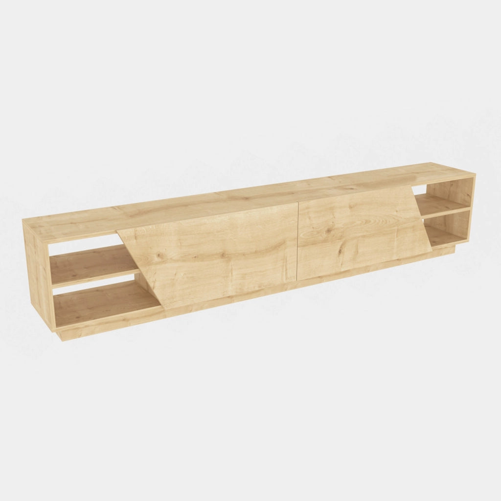 Porta TV in legno "Rhodes" - 240 x 37 x 47 cm - Beige