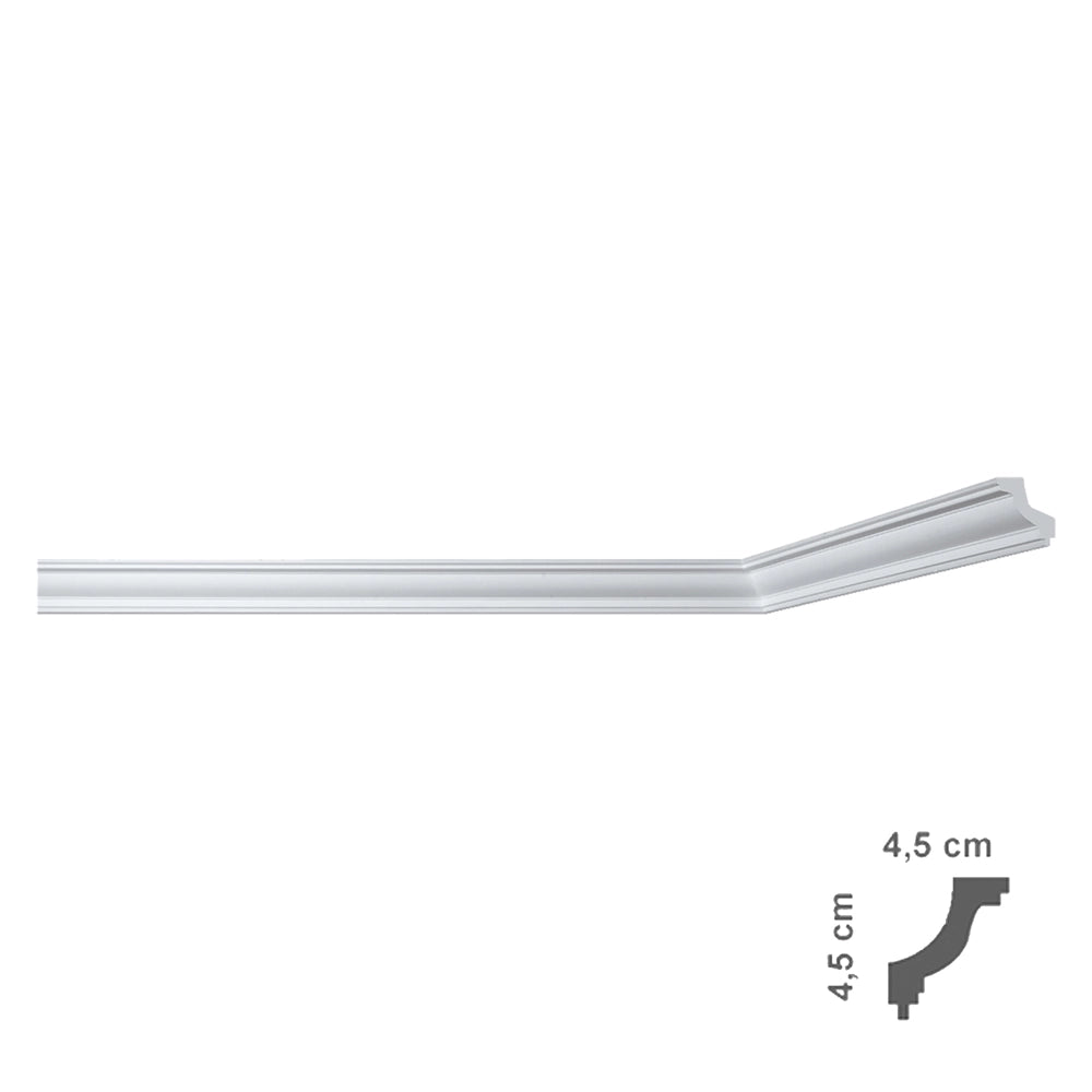 CORNICE DECORATIVA PER SOFFITTO mod. I703 - mm 45 x  45- 65 pezzi  - BOVELACCI
