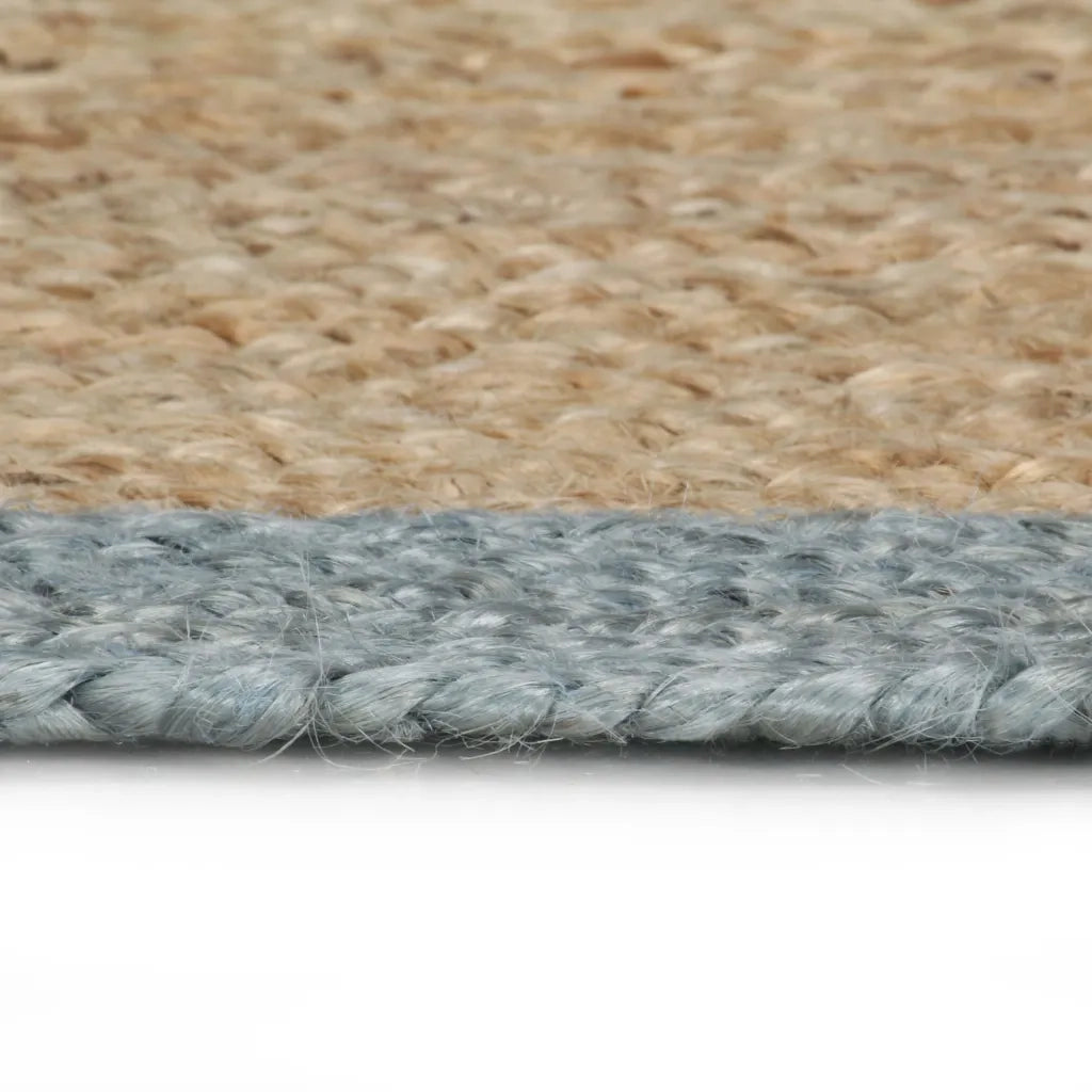 Tappeto Lavorato a Mano in Juta con Bordo Verde Oliva 90 cm cod mxl 58090